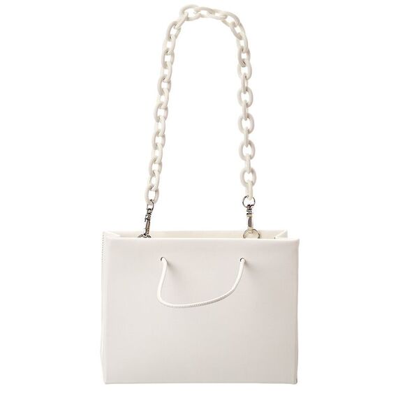 Medea Leather Tote, White